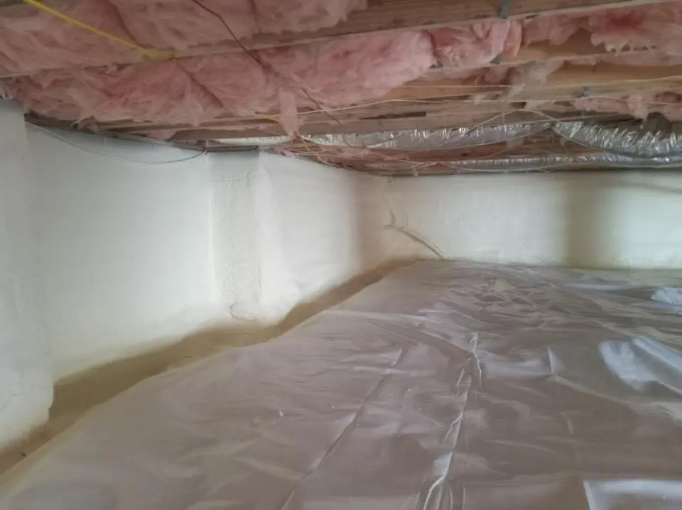 Crawl space encapsulation with closed-cell spray foam for Spray Foam Roofing in Hyrum